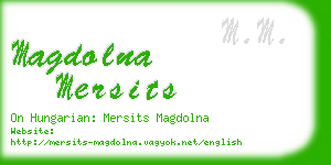 magdolna mersits business card
